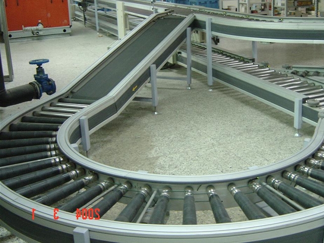 滾柱輸送機(jī)，滾道輸送機(jī)實(shí)例圖